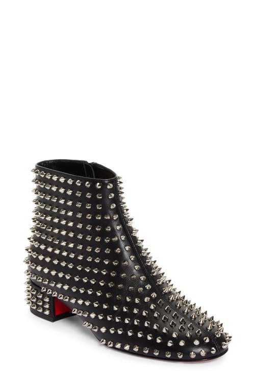 Shop Christian Louboutin Spikeasy Studded Bootie In Black/silver