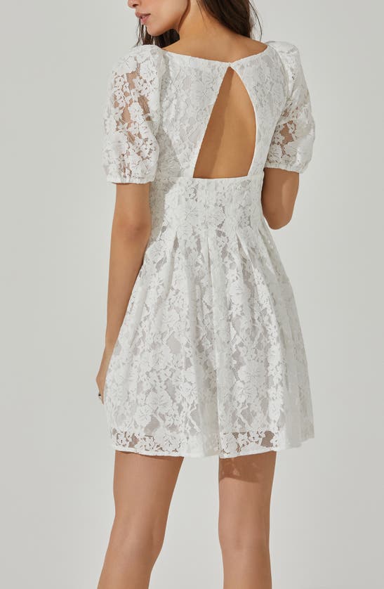 Shop Astr Floral Lace Minidress In White
