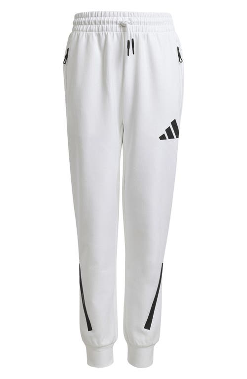 adidas Kids' Z.N.E. Joggers in White/Black 