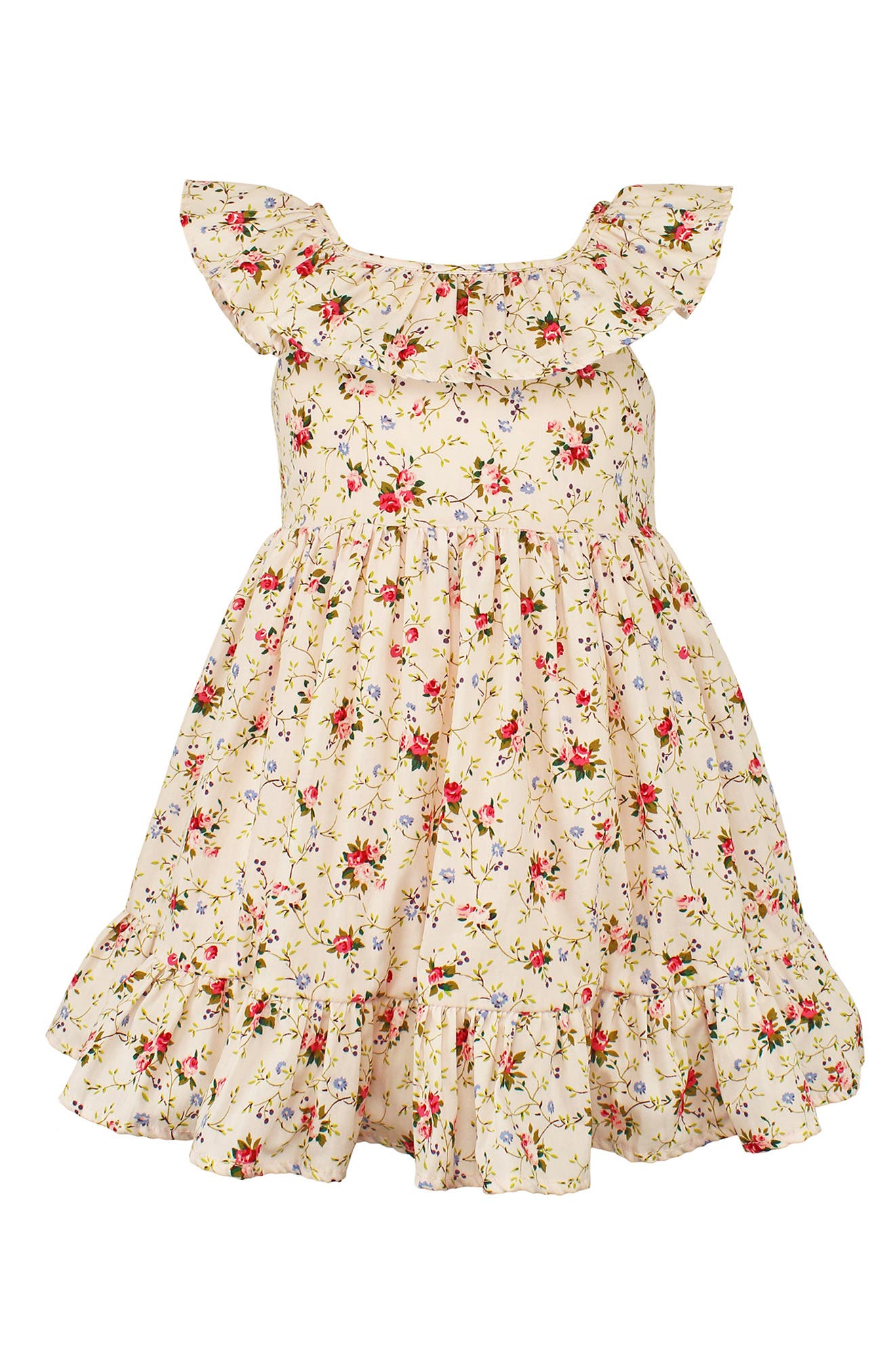 Flutter Sleeve Ruffle Dress 