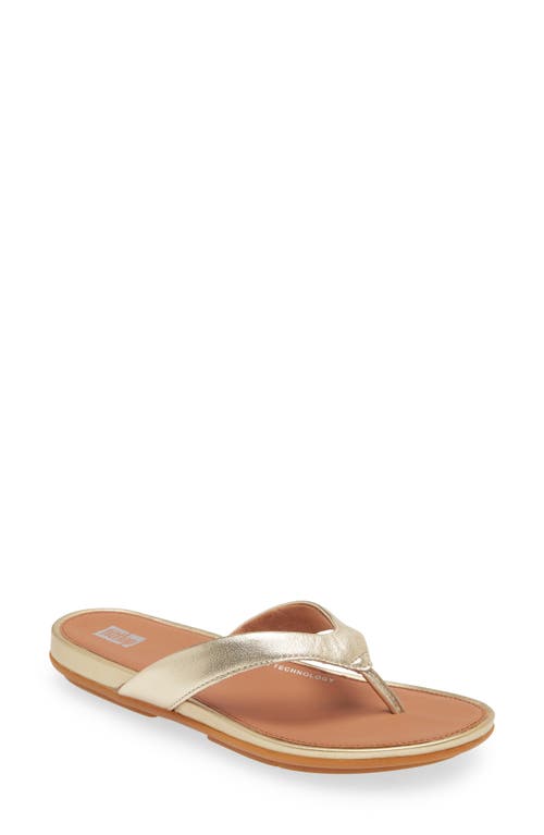 FitFlop Gracie Flip Flop in Platino