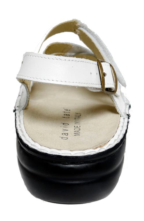 David Tate Wrap Slingback Sandal In White Pearl