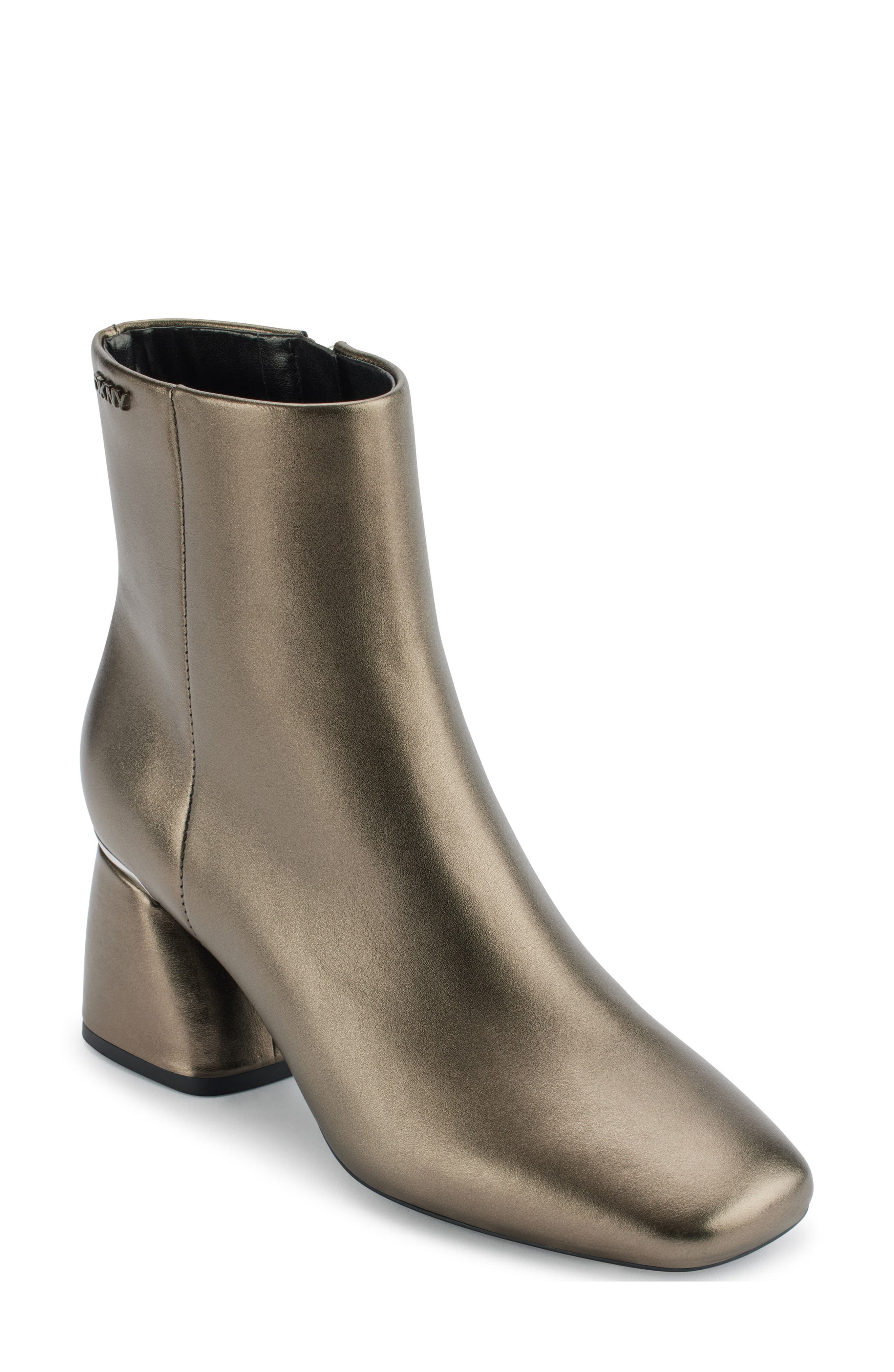 Dkny Caleena Block Heel Bootie In Ash - Ash