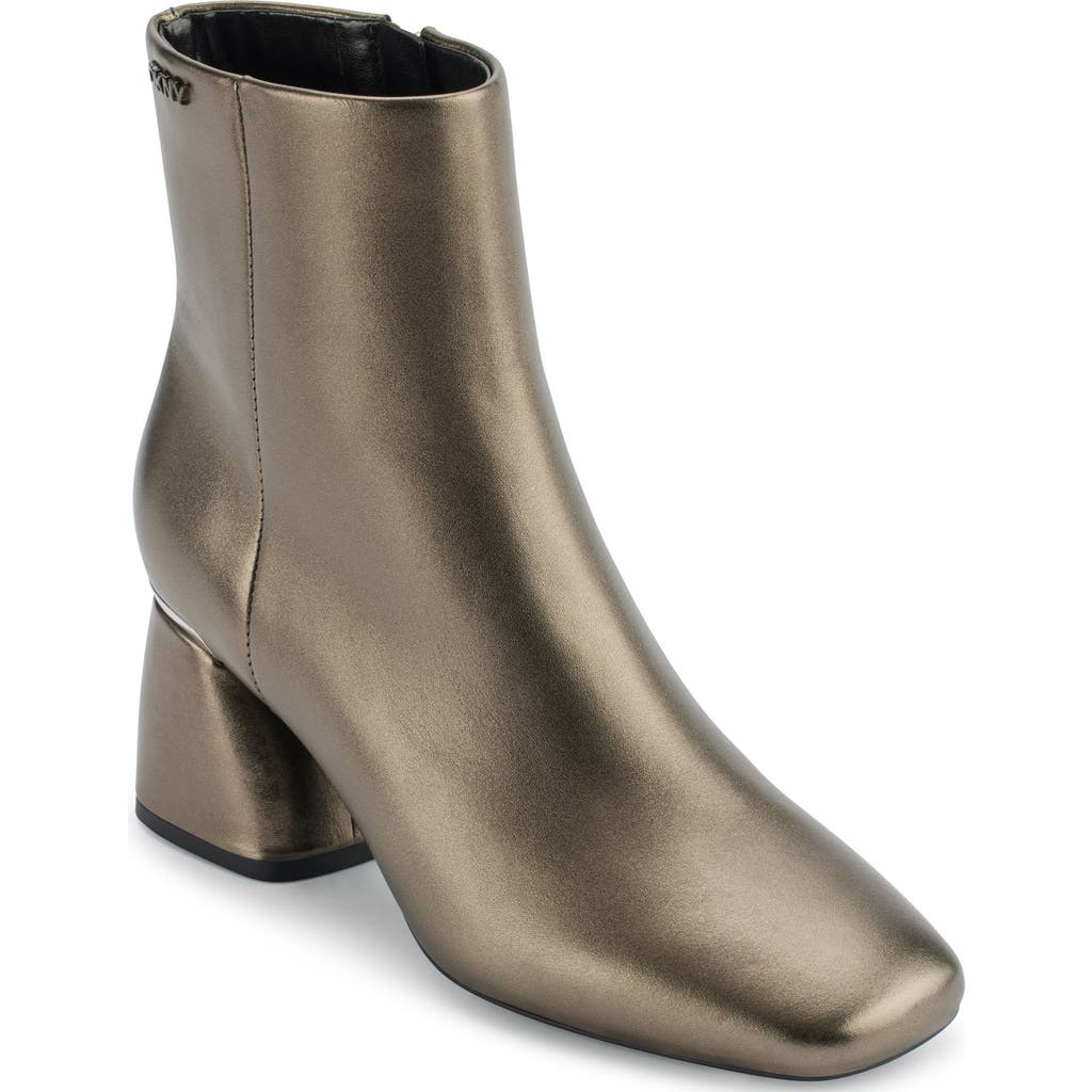 Dkny Caleena Block Heel Bootie In Ash - Ash