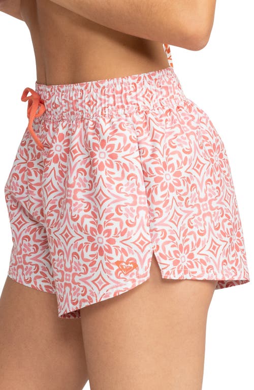 Roxy Cover-up Board Shorts In Cloud Fresco Tile