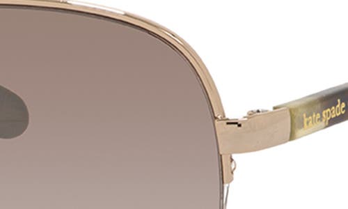 Shop Kate Spade New York 57mm Bethannos Aviator Sunglasses In Gold/brwn Sh Slvr Mr