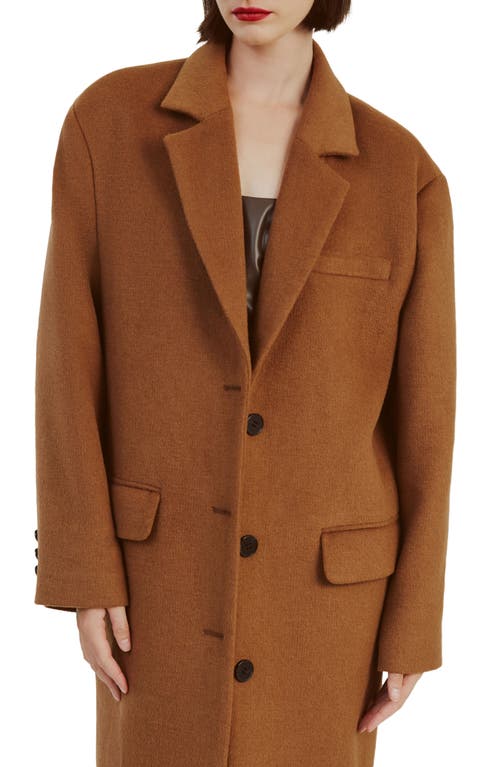 Shop Bardot Structured Oversize Coat In Camel