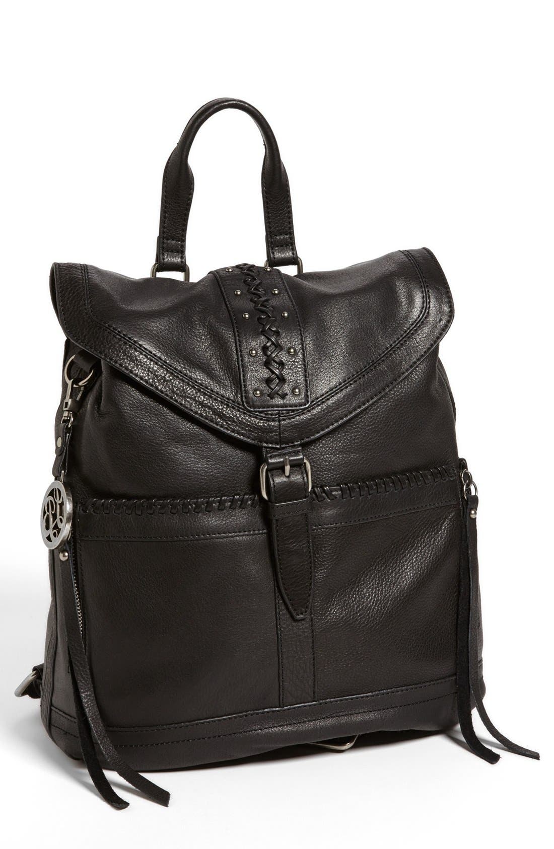 lucky brand leather backpack