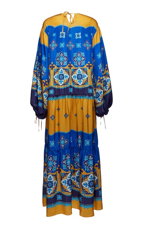 La Doublej Vesta Dress In Tiles Degrade Blue