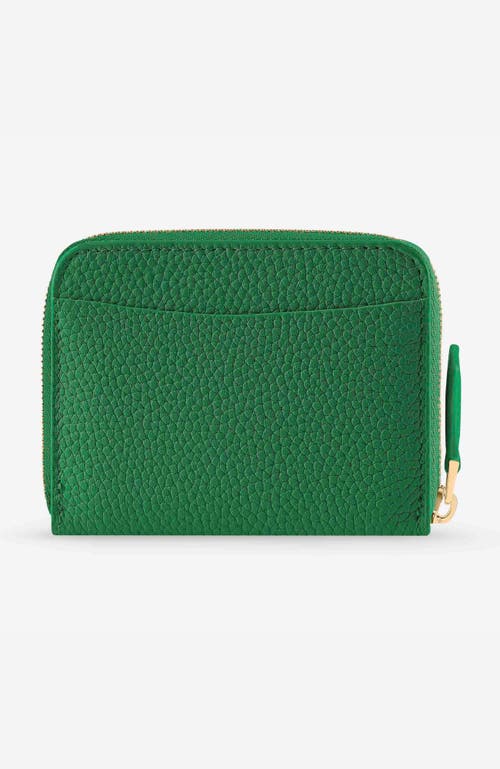 Maison De Sabre Maison De Sabré Small Leather Zipped Wallet In Emerald Green
