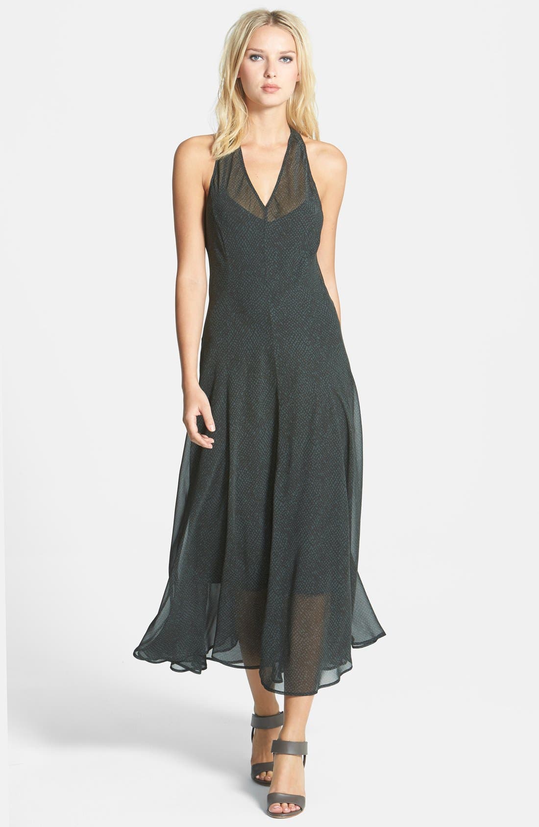 silk halter dress