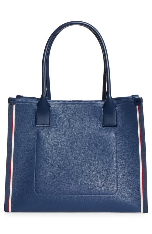 Shop Christian Louboutin Large Extra Large Nastroloubi Fique À Vontade Leather Tote In Denim/denim/multi