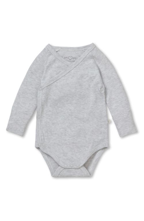 Mori Long Sleeve Bodysuit In Grey