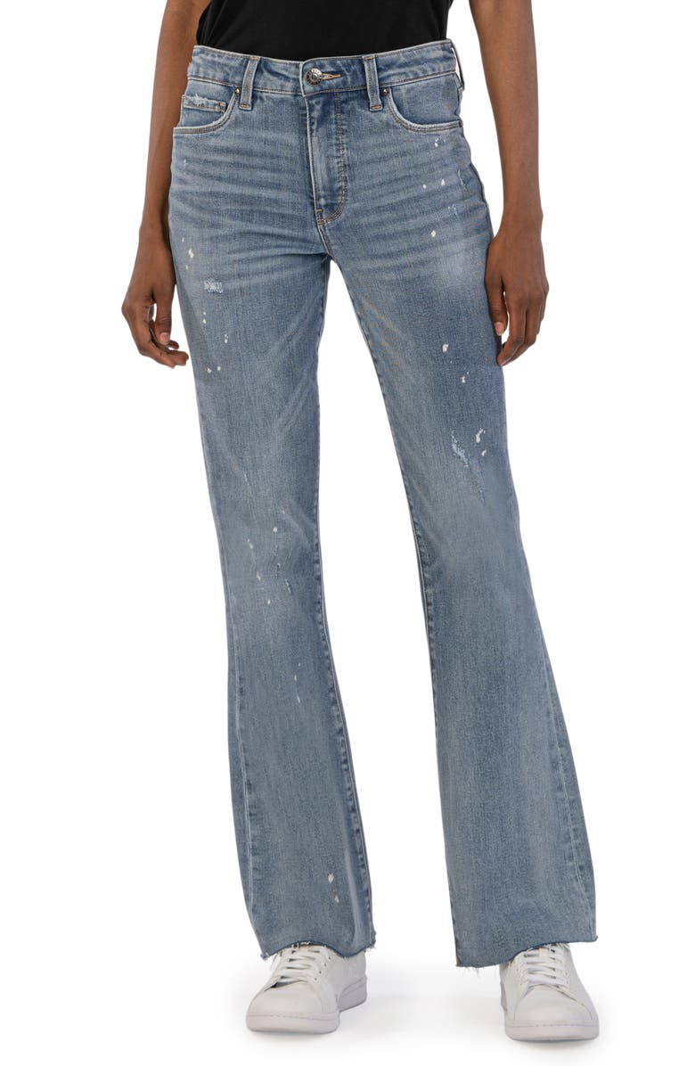 KUT from the Kloth Stella Fab Ab Raw Hem High Waist Flare Jeans | Nordstrom
