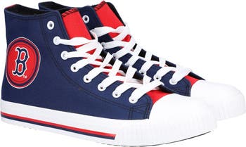 Men's FOCO Boston Red Sox High Top Canvas Sneakers Navy