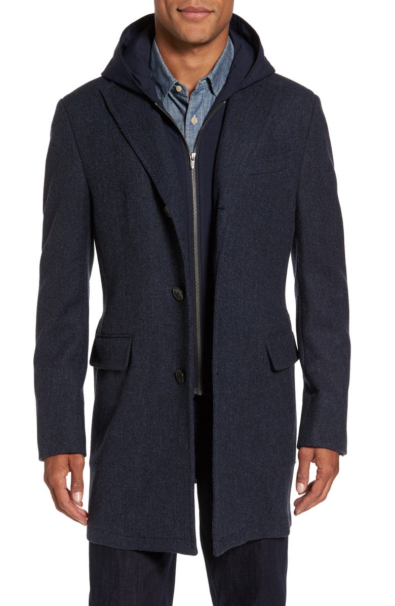 Cardinal of Canada Hooded Wool & Cashmere Topcoat | Nordstrom