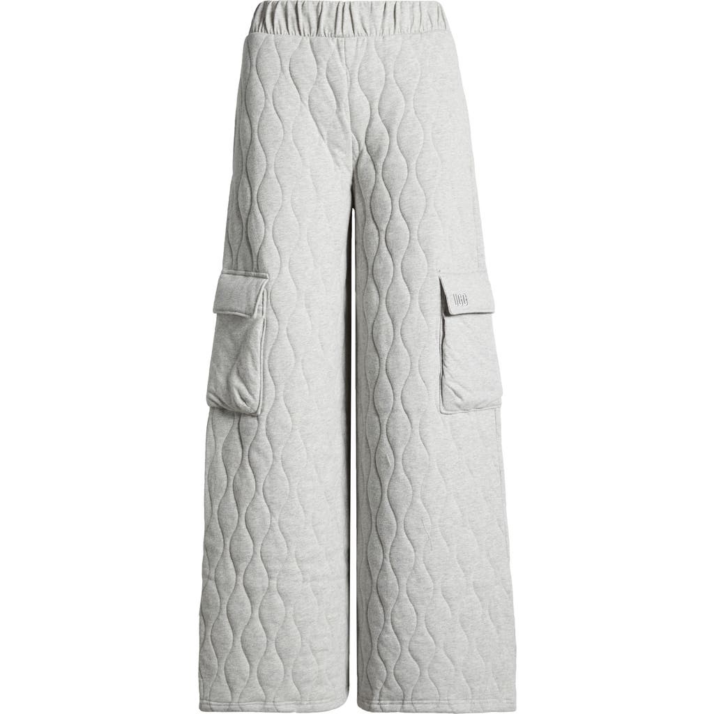 Ugg(r) Dejah Quilted Cargo Lounge Pants In Grey Heather
