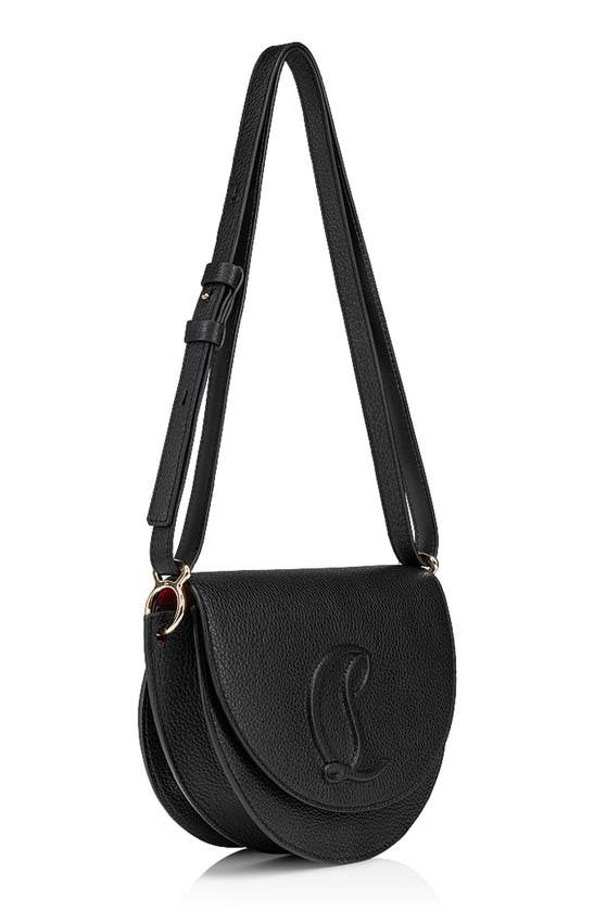 Shop Christian Louboutin By My Side Leather Crossbody Bag In Black/ Black