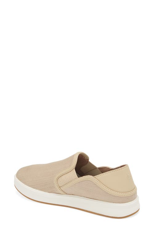 Shop Olukai Ki‘ihele Leather Slip-on Sneaker In Beige/beige