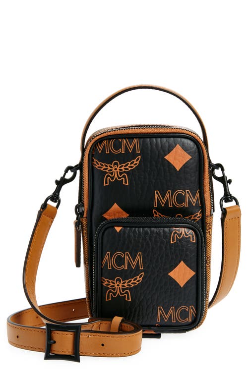 Shop Mcm Maxi Aren Small Crossbody Bag In Black