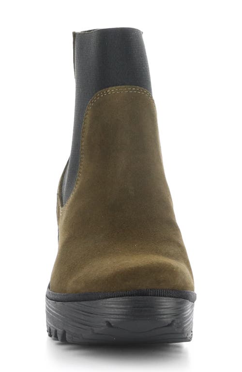 Fly London Yade Wedge Bootie In 007 Sludge Oil Suede