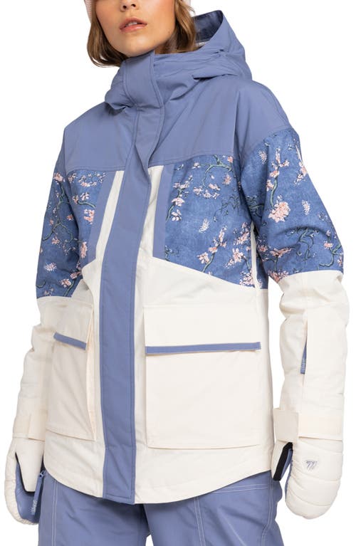 Roxy Chloe Kim Water Resistant Hooded Insulated Jacket In Wild Wind