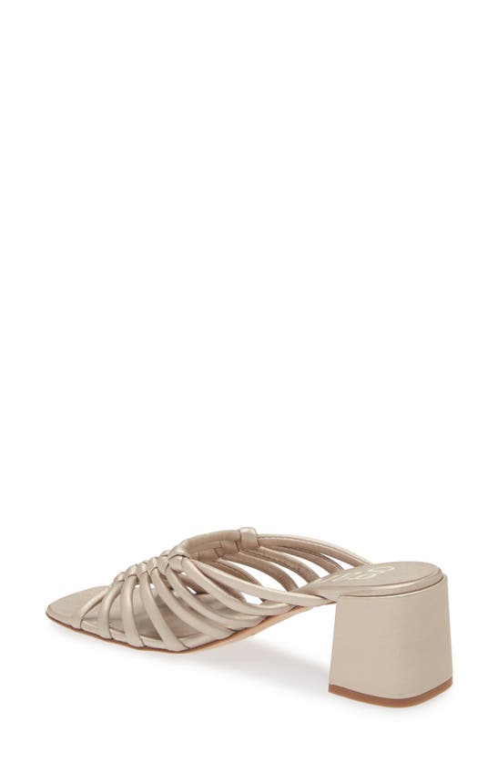 Shop Pedro Garcia Utedal Slide Sandal In White Gold Nappa