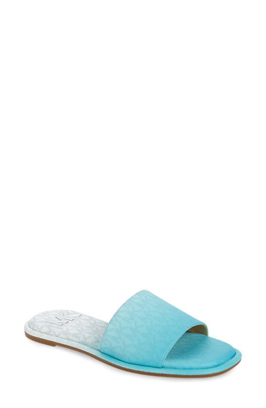 Michael Michael Kors Hayworth Slide Sandal In Ocean Blue