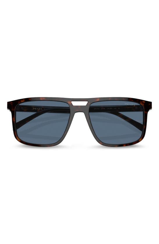 Prada 56mm Rectangular Sunglasses In Brown