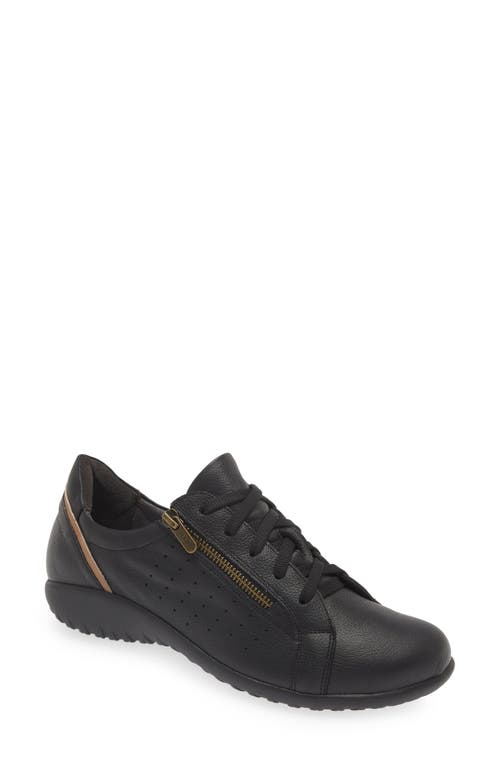 Shop Naot Moko Zip Sneaker In Soft Black/khaki Beige