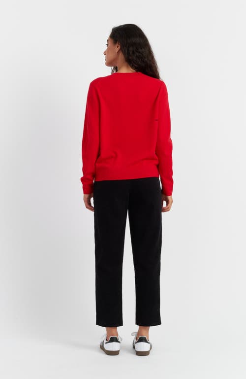 Shop Chinti & Parker Snoopy Badge Wool Cashmere Sweater In Red