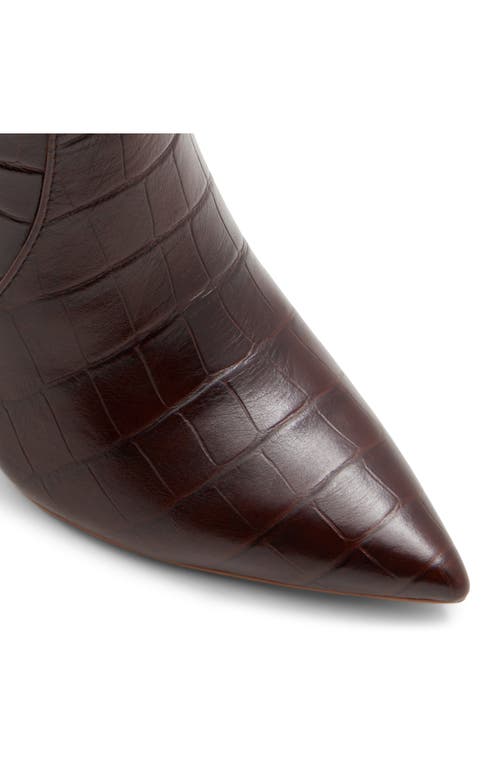Shop Aldo Cadigoder Pointed Toe Knee High Boot In Dark Brown
