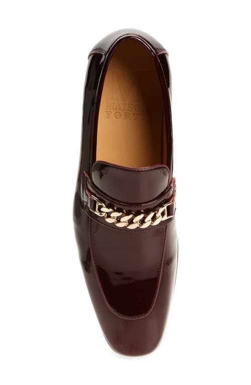 Maison Forte Kashmir Patent Leather Slip-on Shoe In Burgundy