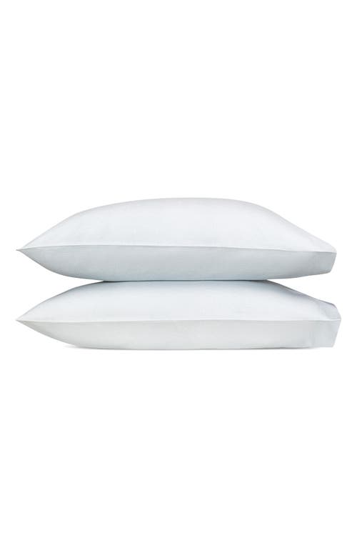 Matouk Jasper Set Of 2 Cotton Sateen Pillowcases In Pool