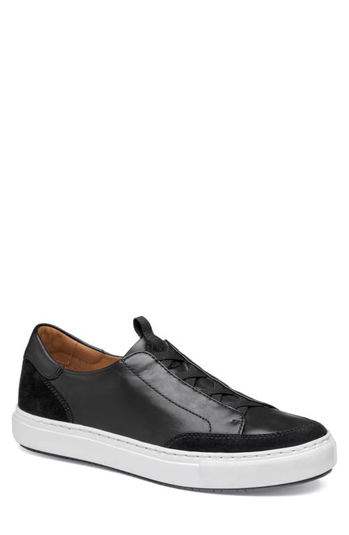 Johnston & Murphy Collection Anson Lace To Toe Sneaker In Black
