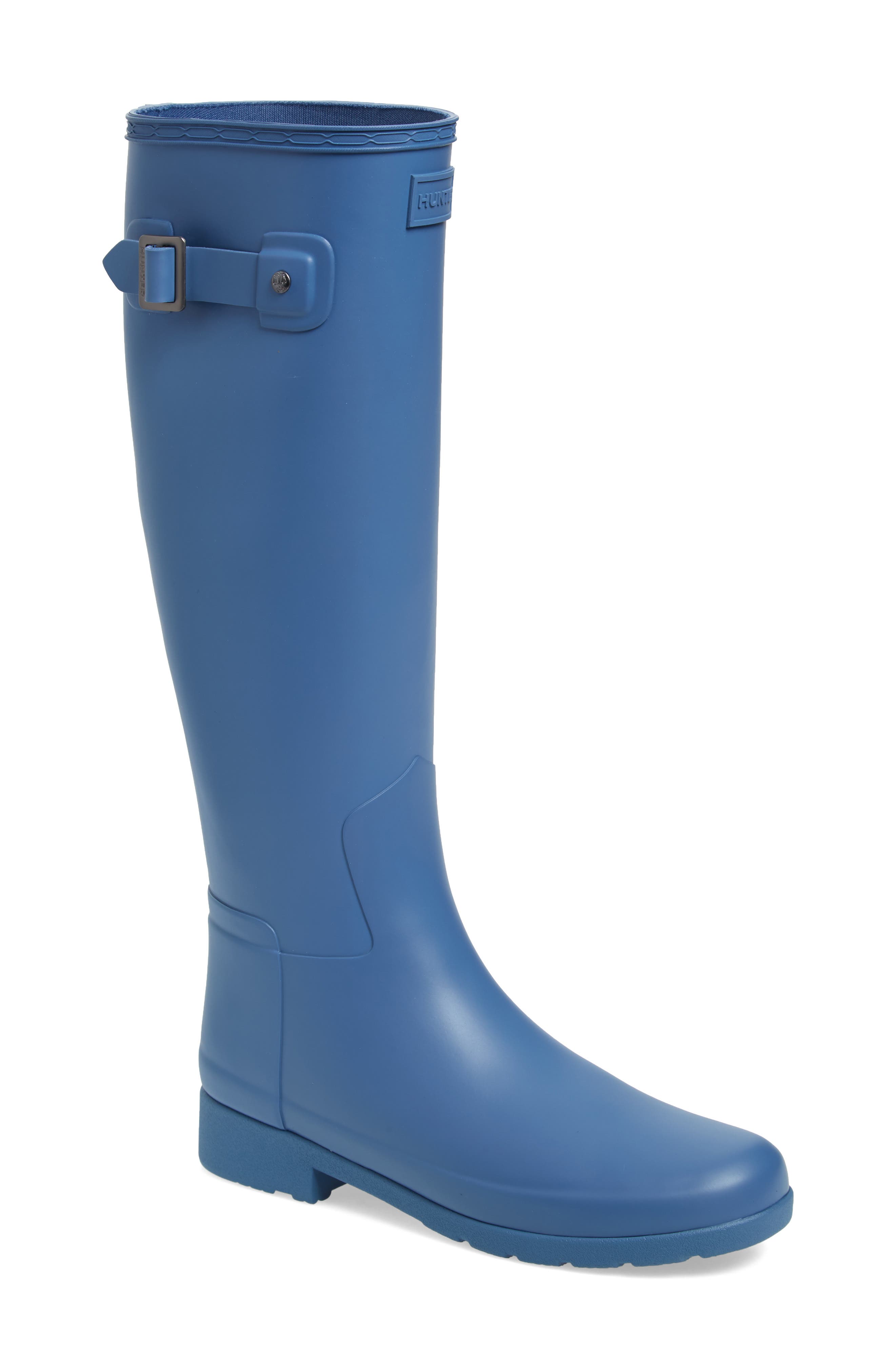 Hunter Original Refined Waterproof Rain Boot, Blue