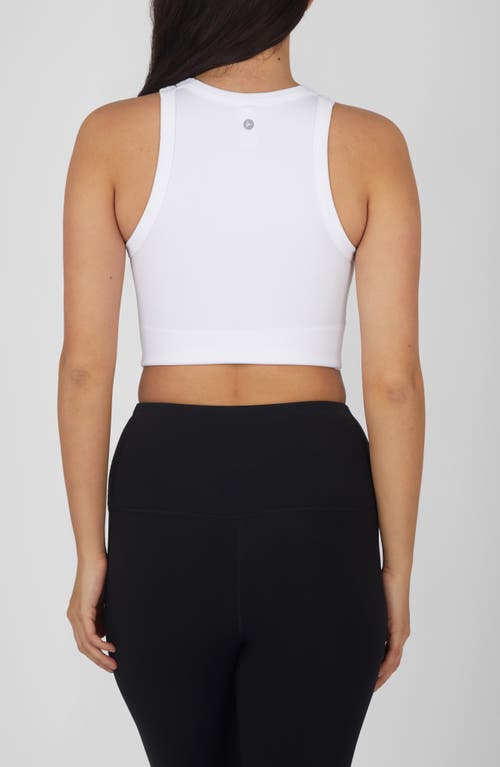 Shop 90 Degree By Reflex 3-pack Seamless Ribbed Crop Tank Tops In White/htr.grey/black