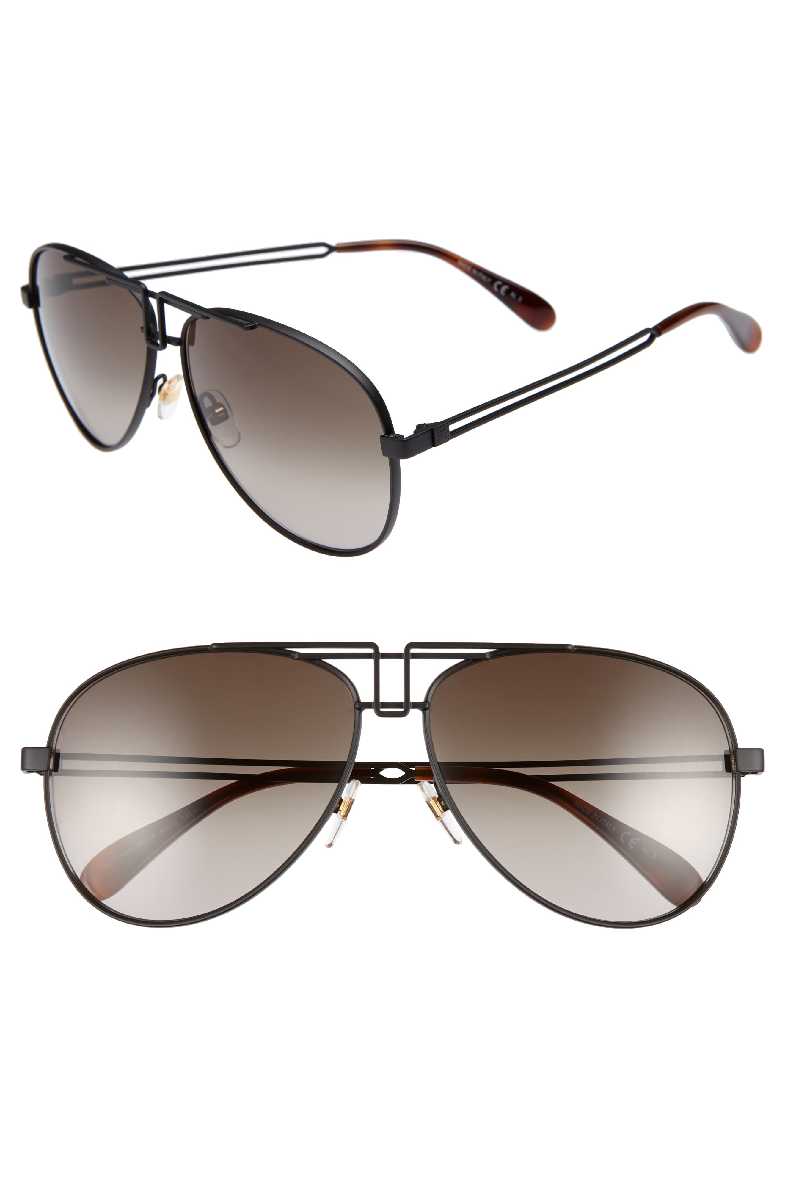 Givenchy 61mm Aviator Sunglasses 