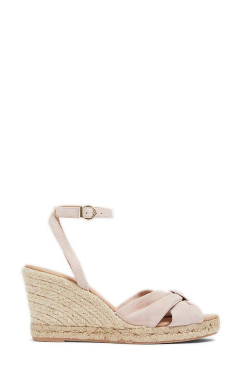 Lk Bennett Angela Wedge Sandal In Pale Pink