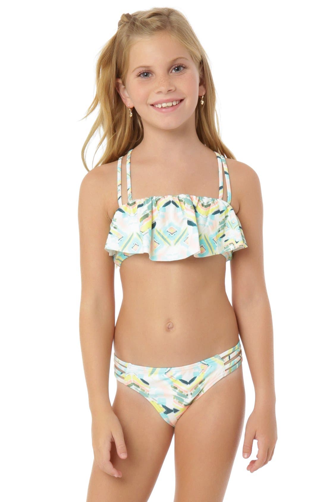 O'Neill 'Cabo' Ruffle TwoPiece Swimsuit (Little Girls & Big Girls