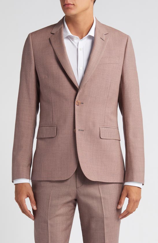 Shop Paul Smith Tailored Fit Microcheck Wool & Mohair Suit In Pink