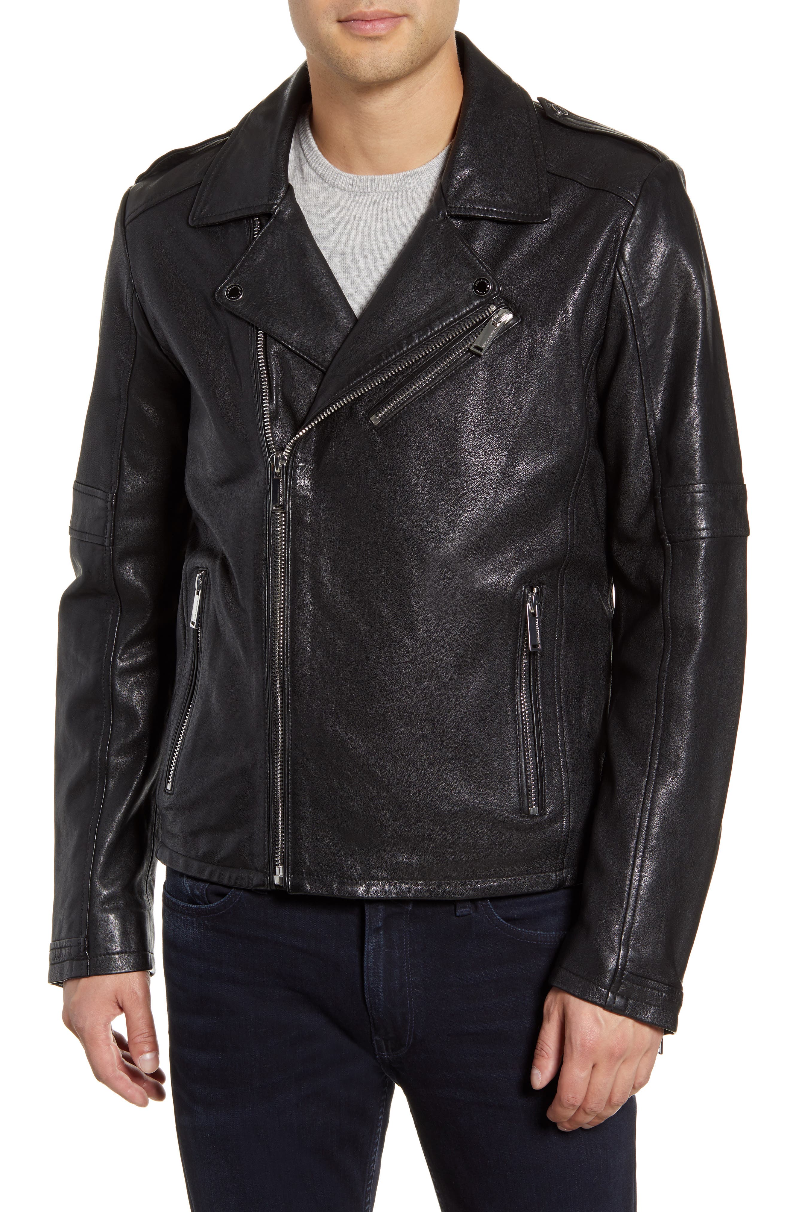 Karl Lagerfeld Paris | Washed Leather Jacket | Nordstrom Rack