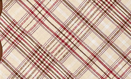 Juliska Harvest Tartan 18 X 90 Table Runner In Mulberry Brown