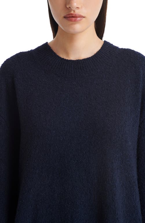 Shop Twp Oversize Nubby Cashmere & Silk Blend Sweater In Midnight