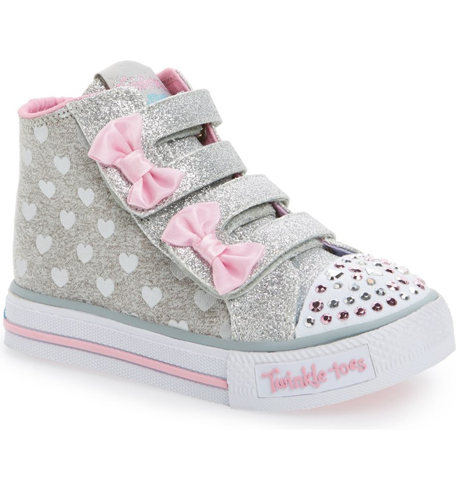 SKECHERS 'Twinkle Toes - Shuffles' High Top Sneaker (Walker & Toddler ...