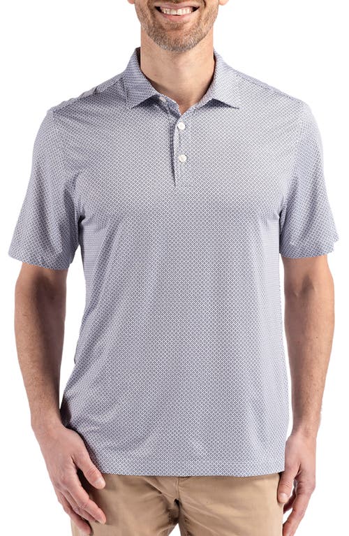 Cutter & Buck Pike Diamond Dot Print Polo In Black