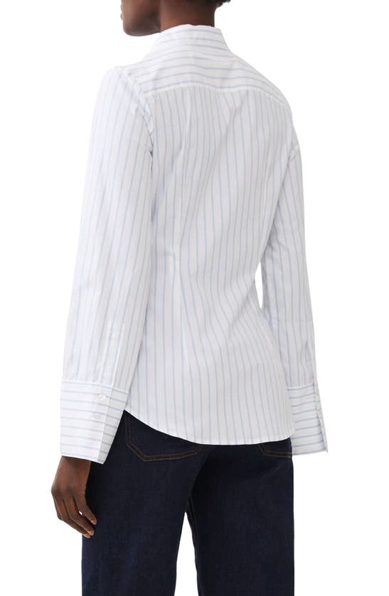 Shop French Connection Isabelle Asymmetric Shirt In Linen White-cashmere