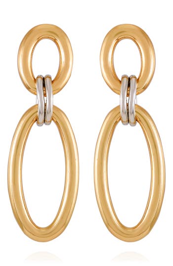 Vince Camuto Chain Link Drop Earrings In Gold Tone