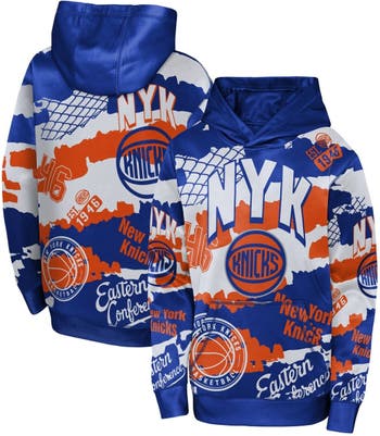Youth New York Knicks Blue Over The Limit Pullover Hoodie