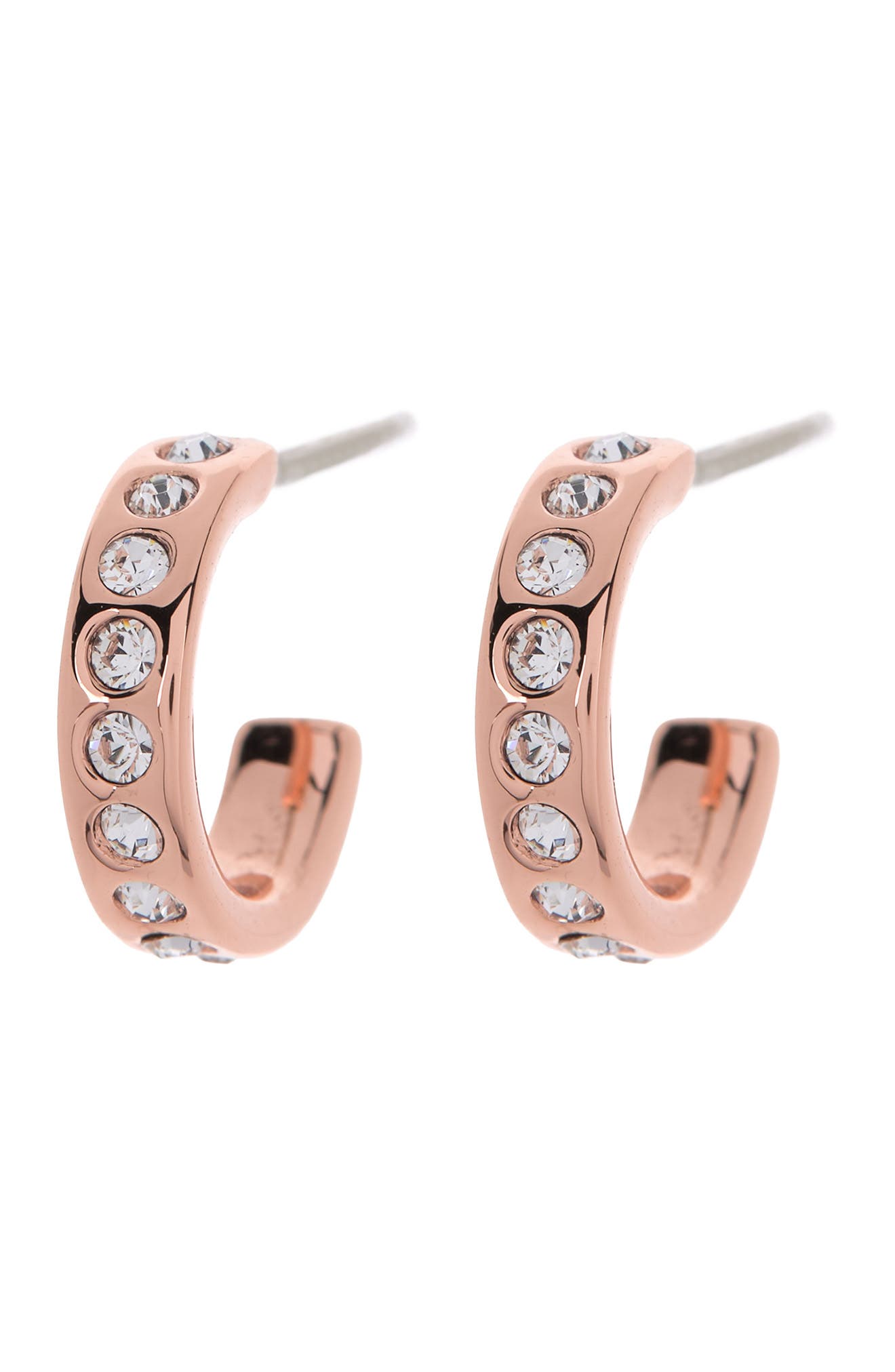 ted baker rose gold hoop earrings